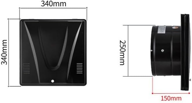✨10 inch Wall mounted Exhaust fan Flip-top Powerful Range Hood Adjustable speed Fume Smoke Ventilation Air Extractor Ventilator