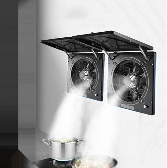 ✨10 inch Wall mounted Exhaust fan Flip-top Powerful Range Hood Adjustable speed Fume Smoke Ventilation Air Extractor Ventilator